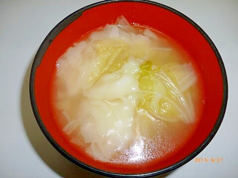 白菜たっぷりの中華スープ